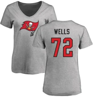 Josh Wells Women's Tampa Bay Buccaneers Name & Number Logo Slim Fit T-Shirt - Ash