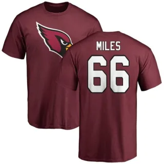 Joshua Miles Arizona Cardinals Name & Number Logo T-Shirt - Maroon