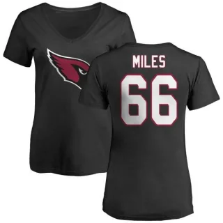 Joshua Miles Women's Arizona Cardinals Name & Number Logo Slim Fit T-Shirt - Black