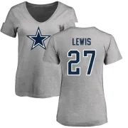 Jourdan Lewis Women's Dallas Cowboys Name & Number Logo T-Shirt - Ash