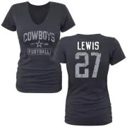 Jourdan Lewis Women's Dallas Cowboys Name & Number Tri-Blend T-Shirt - Navy