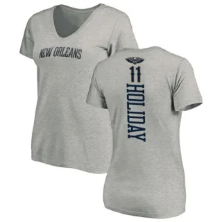 Jrue Holiday Women's New Orleans Pelicans Ash Backer T-Shirt