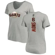 J.t. Snow Women's San Francisco Giants Backer Slim Fit T-Shirt - Ash