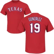 Juan Gonzalez Texas Rangers Name & Number T-Shirt - Red