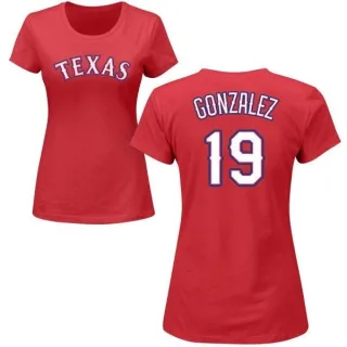 Juan Gonzalez Women's Texas Rangers Name & Number T-Shirt - Red