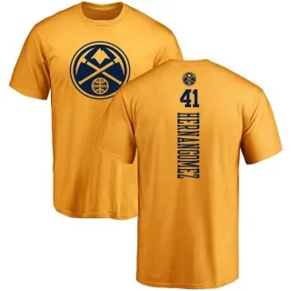 Juan Hernangomez Denver Nuggets Gold One Color Backer T-Shirt