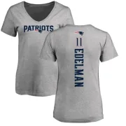 Julian Edelman Women's New England Patriots Backer V-Neck T-Shirt - Ash