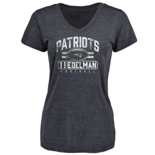 Julian Edelman Women's New England Patriots Flanker Tri-Blend T-Shirt - Navy