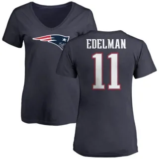 Julian Edelman Women's New England Patriots Name & Number Logo T-Shirt - Navy