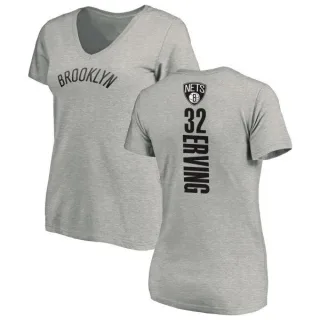 Julius Erving Women's Brooklyn Nets Ash Backer T-Shirt