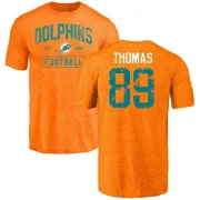 Julius Thomas Miami Dolphins Orange Distressed Name & Number Tri-Blend T-Shirt