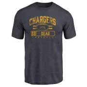 Junior Seau Los Angeles Chargers Flanker Tri-Blend T-Shirt - Navy