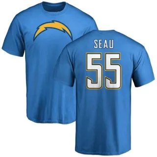 Junior Seau Los Angeles Chargers Name & Number T-Shirt - Blue