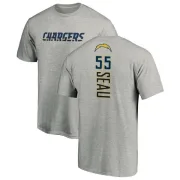 Junior Seau Los Angeles Chargers Name & Number T-Shirt - Heather Gray