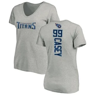 Jurrell Casey Women's Tennessee Titans Backer V-Neck T-Shirt - Ash