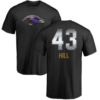 Justice Hill Baltimore Ravens Midnight Mascot T-Shirt - Black