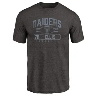 Justin Ellis Oakland Raiders Flanker Tri-Blend T-Shirt - Black