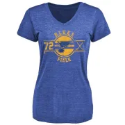 Justin Faulk Women's St. Louis Blues Insignia Tri-Blend T-Shirt - Royal