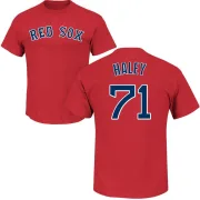 Justin Haley Boston Red Sox Name & Number T-Shirt - Scarlet