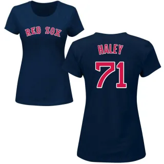 Justin Haley Women's Boston Red Sox Name & Number T-Shirt - Navy