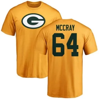 Justin McCray Green Bay Packers Name & Number Logo T-Shirt - Gold