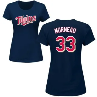 Justin Morneau Women's Minnesota Twins Name & Number T-Shirt - Navy