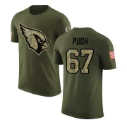 Justin Pugh Arizona Cardinals Olive Salute to Service Legend T-Shirt