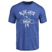 Justin Smoak Toronto Blue Jays Base Runner Tri-Blend T-Shirt - Royal