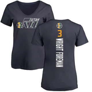 Justin Wright-Foreman Women's Utah Jazz Navy Backer T-Shirt