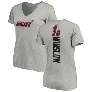 Justise Winslow Women's Miami Heat Ash Backer T-Shirt