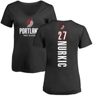 Jusuf Nurkic Women's Portland Trail Blazers Black Backer T-Shirt