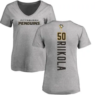 Juuso Riikola Women's Pittsburgh Penguins Backer T-Shirt - Ash