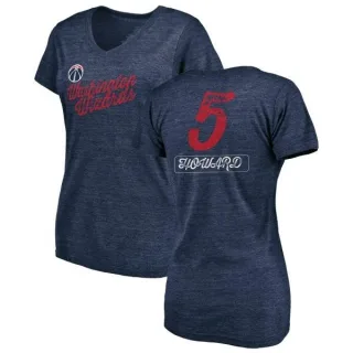 Juwan Howard Women's Washington Wizards Navy Sideline Tri-Blend V-Neck T-Shirt