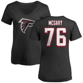 Kaleb McGary Women's Atlanta Falcons Name & Number Logo Slim Fit T-Shirt - Black