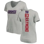 Kalif Raymond Women's New York Giants Backer V-Neck T-Shirt - Ash