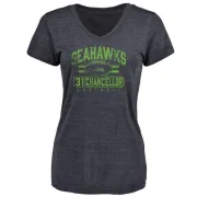 Kam Chancellor Women's Seattle Seahawks Flanker Tri-Blend T-Shirt - Navy