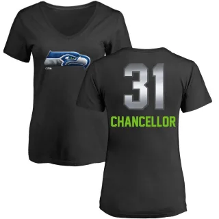 Kam Chancellor Women's Seattle Seahawks Midnight Mascot T-Shirt - Black