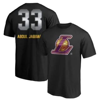 Kareem Abdul-Jabbar Los Angeles Lakers Black Midnight Mascot T-Shirt