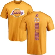 Kareem Abdul-Jabbar Los Angeles Lakers Gold Backer T-Shirt