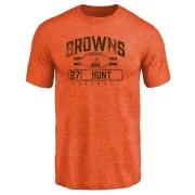 Kareem Hunt Cleveland Browns Flanker Tri-Blend T-Shirt - Orange