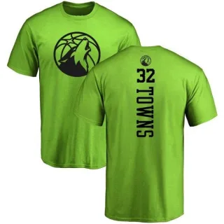 Karl-Anthony Towns Minnesota Timberwolves Neon Green One Color Backer T-Shirt