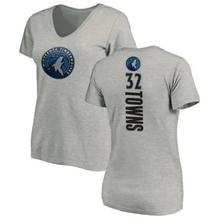 Karl-Anthony Towns Women's Minnesota Timberwolves Ash Backer T-Shirt