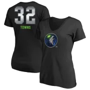 Karl-Anthony Towns Women's Minnesota Timberwolves Black Midnight Mascot T-Shirt