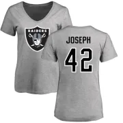 Karl Joseph Women's Oakland Raiders Name & Number Logo Slim Fit T-Shirt - Ash