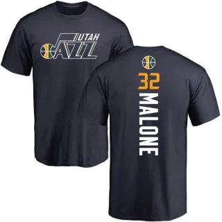 Karl Malone Utah Jazz Navy Backer T-Shirt