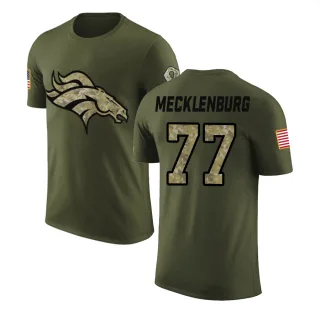 Karl Mecklenburg Denver Broncos Olive Salute to Service Legend T-Shirt