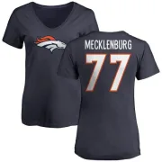 Karl Mecklenburg Women's Denver Broncos Name & Number Logo Slim Fit T-Shirt - Navy