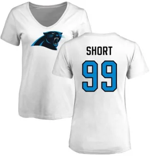 Kawann Short Women's Carolina Panthers Name & Number Logo Slim Fit T-Shirt - White