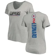 Kawhi Leonard Women's Los Angeles Clippers Ash Backer T-Shirt