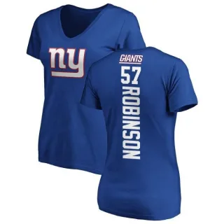 Keenan Robinson Women's New York Giants Backer Slim Fit T-Shirt - Royal